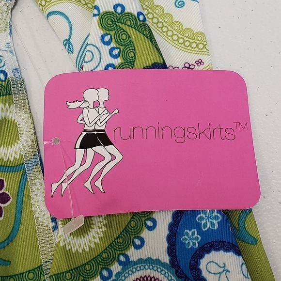 Running Skirts Paisley Print Performance Sweat Wicking Top Womens Size Small - Picture 7 of 8